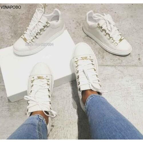 Vinapobo New 2018 Spring Summer Leather Shoes Men Sneakers Low top Black Shoes Mens Casual Shoes Male Brand Fashion Sneakers