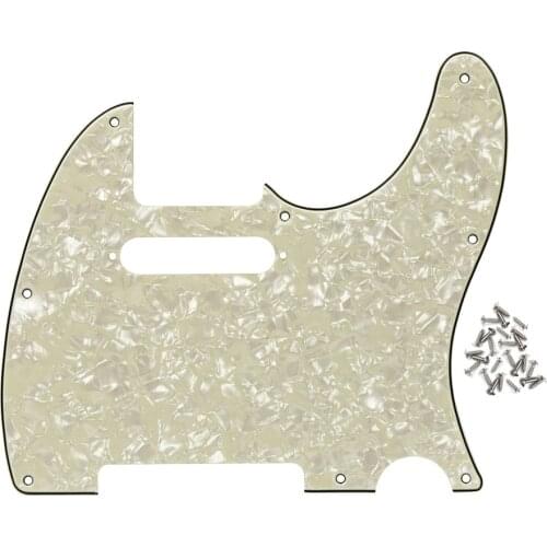 NEW Standard TELE Guitar Pickguard Scratch Plate 8 Hole with Screws for Guitar Parts 4Ply Aged Pearl