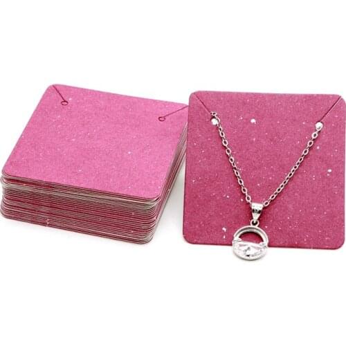 2020 New Arrival High Quality Craft Paper Jewelry Display Card Wholesale 500pcs/lot 5*5cm Square Fashion Necklace Packaging Tags