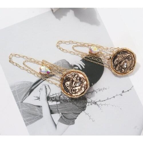Ghost designer ancient Roman coin fashion temperament ear clip