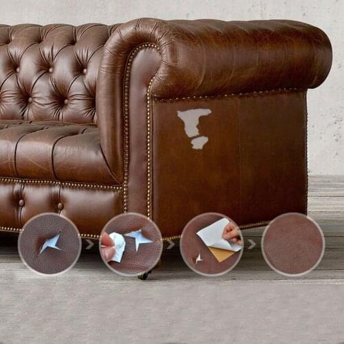 Leather Fabric Self-adhesive Fix Repair Patch Sticker For Sofa Car Bag DIY Craft Faux Litchi PU Leather Fabric