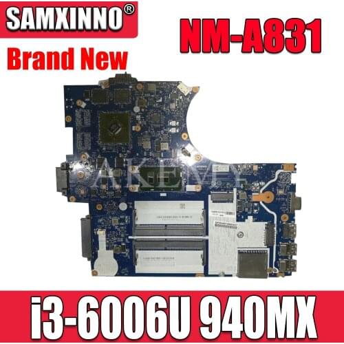 SAMXINNO NM-A831 Motherboard For Lenovo ThinkPad E570 E570C NM-A831 Laotop Mainboard with i3-6006U CPU 940MX GPU