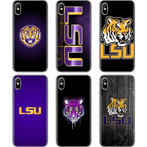 For Samsung Galaxy S7 S8 S9 S10E S20 FE Note 10 20 Edge Lite Plus Ultra Lsu-Tigers Silicone Phone Case