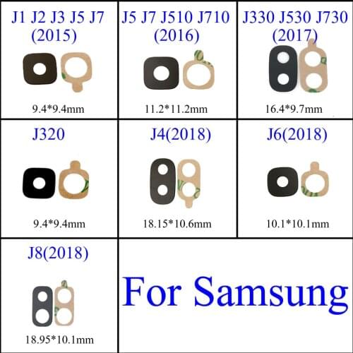 For Samsung Galaxy J1 J2 J3 J4 J5 J6 J7 J8 2017 J510 J710 J730 J320 J330 J530 Phone Housing Back Rear Camera Glass Lens Cover