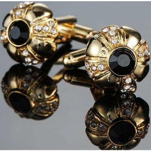 High quality mens Cufflinks new fashion fashion jewelry crystal Cufflinks mens business shirt suit button pin gift