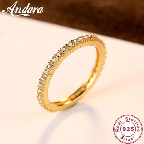 Hot 100% 925 Sterling Silver Crystal AAA Cubic Zircon Womens Ring Exquisite S925 Jewelry Wholesale plating Yellow Gold