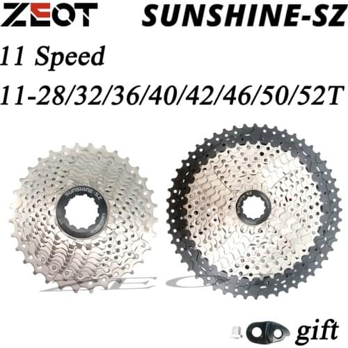 SUNSHINE MTB Sprocket 11 Speed Velocidade 11-28T/32T/36T/40T/42T/46T/50T/52T Bicycle Cassette Freewheel Road Bike For SHIMANO