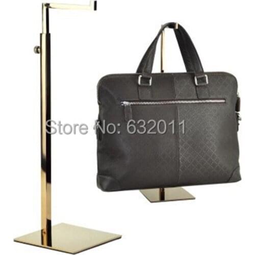 10 pcs Rose gold metal mirror surface Handbag holder Rack Women Bag hair hat holder rack hook Display showing Standing