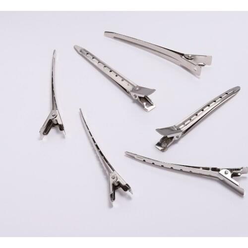 10pcs Metal Hair Style Alligator Clip Girls Single Prong Professional Hairpins Barrettes Hair for DIY Jewelry Making Accessories