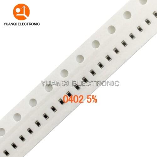 100pcs 0402 5% SMD resistor 0R ~ 10M 1/16W 1R 10R 100R 150R 220R 330R 0 1 10 100 150 220 330 470 1K 2.2K 4.7K 10K 22K 100K ohm
