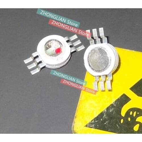 100PCS/Lot 3W RGB colorful hexapod full-color 6 pcs high power LED 3 watt light color colorful bright colors