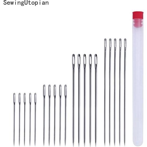 20PCS 175mm 150mm 100mm 89mm Big Size Large Long Steel Needle Big Holes Sewing Needle Home Embroidery Tapestry Hand Sewing Tools