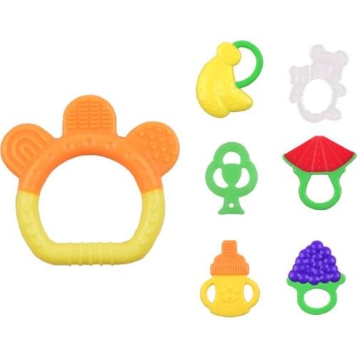 2018 new baby toys Silicone Teethers fruit watermelon banana Baby Teether Silicone Chew Charms Baby Teething Gift Toddler Toys