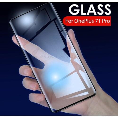 3D Curved Protective Glass For Oneplus 7T Pro Tempered Glass Screen Protector Film For Oneplus 7 Pro Full Glue Glass One Plus 7T