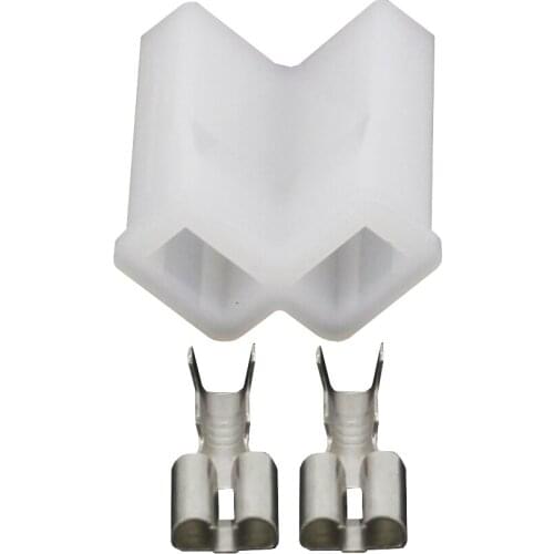 2 Pin PA66 Auto Connector Fuel Nozzle Plug Housing Connector Electrical Wiring connectors Wire Clip DJJ7021-6.3-21