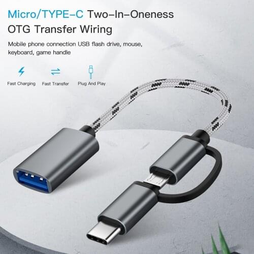 Usb C Adapter 2 In 1 Type C & Micro Usb Cable To Usb 3.0 Adapter Otg For Type-c For Tablets, Mp4 Or Bluetooth Headsets#p4
