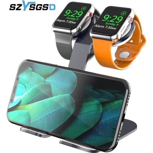 Aluminum silicon Bracket Charger Dock Station Charging Holder for apple watch Stand Series SE 6/5/4/3/2 Dual watch holder