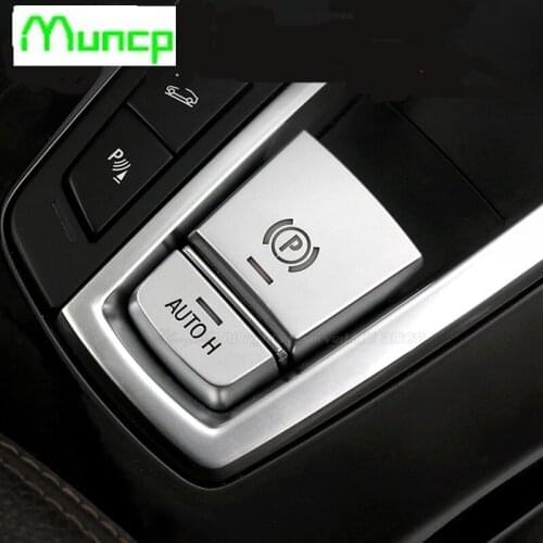 Car Electronic Parking Brake Auto H Button Cover for BMW 5/6/7 Series X3 X4 X5 X6 F10 f18 Chrome ABS Silver Salon Accessories