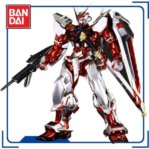 BANDAI HIRM 1/100 MBF-P02 Gundam Astray Red Frame Metal Coloring Assembly Model Action Toy Figures Gifts for Children