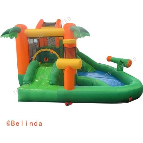 Free Express Shipping 3.72x3.52x2.32mh Inflatable Bounce Slider For Kids Outdoor Inflatable Bouncer House