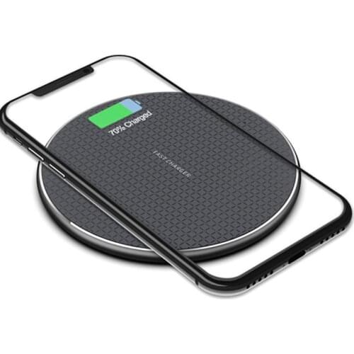 Wireless Charger Ultra-thin Aluminum Alloy Qi-Certified 10W Max Fast Universal Wireless Charging for iPhone Galaxy