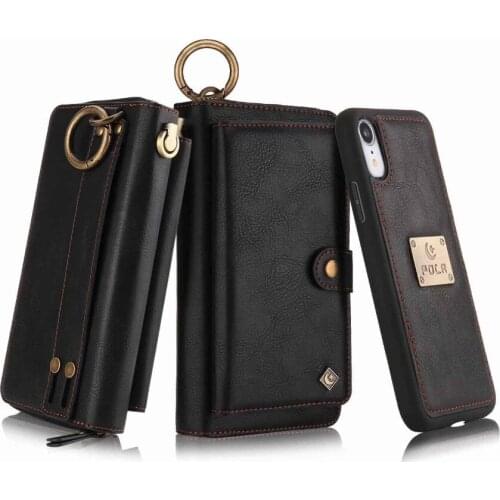 Purse Wristlet Phone Case For iphone 12 mini 11 Pro X Xr Xs Max 6 s 7 8 Plus Se 2020 Apple Etui Luxury Leather Phone Cover