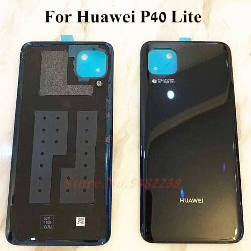 100% Original Back Battery Cover For Huawei P40 Lite Rear Housing Door Back Cover Case Shell Replacement