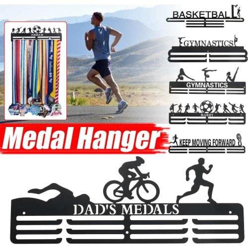 18 Types Black Inspirational Black Medal hanger Stainless Steel medal holder Sport Medal display rack