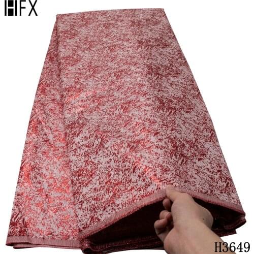 HFX New Arrival Brocade Embroidered Jacquard African Lace Fabric 2020 High Quality 2020 French Lace Fabric For Party Dress