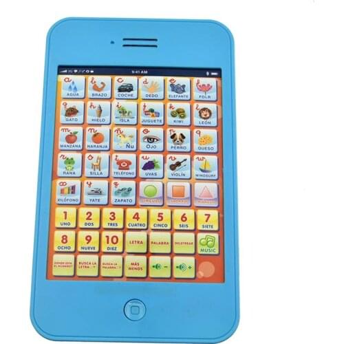 Spanish Alphabet Child Tablet Point Read Touch Enable Laptop Compluter Educational Toys Play Mobel Details for Childrens Gifts