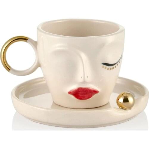 Handmade Ceramic Gold Gilt Cup