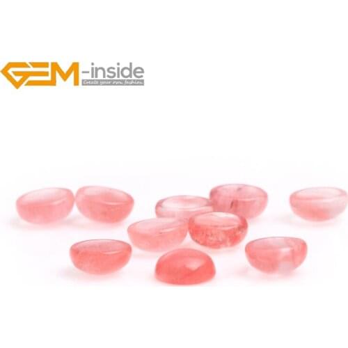 Round/Oval Egg Shape Waterlemon Crystal 5PCS CAB cabochon Beads For Jewellery Ring Pendant Making DIY Wholesale