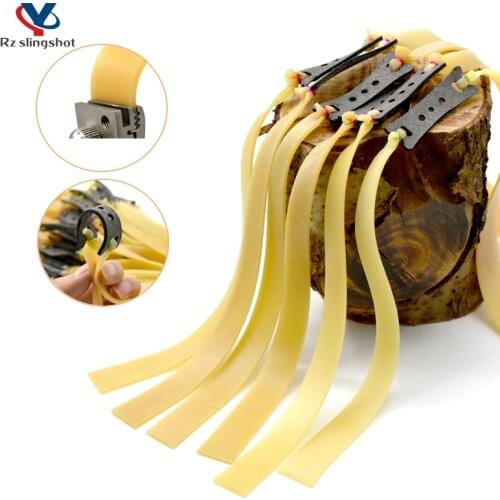 3/6/9 Pcs 1.5 Mm Flat Rubber Bands Thicken Natural Latex Used for Slingshot Catapult Bow Hunting Outdoor Sports Accessories New