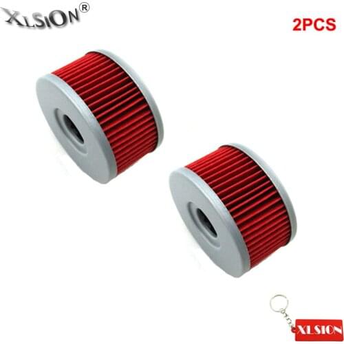 XLSION 2Pcs Oil Filters For Suzuki VL125LC VL250LC Intruder GZ250 DRZ250 TU250X GN250 GN400 Marauder Motorcycle