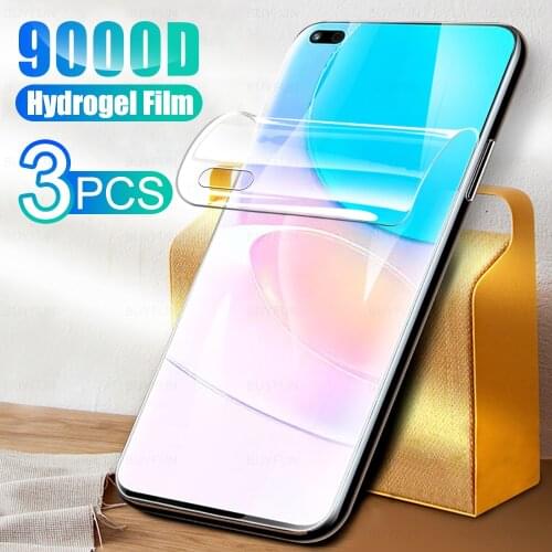 3Pcs Full Cover Soft Hydrogel Film For Huawei Nova 8i Phone Protection For Wuawei Nova8i 6.67" Phone Screen Protector Not Glass