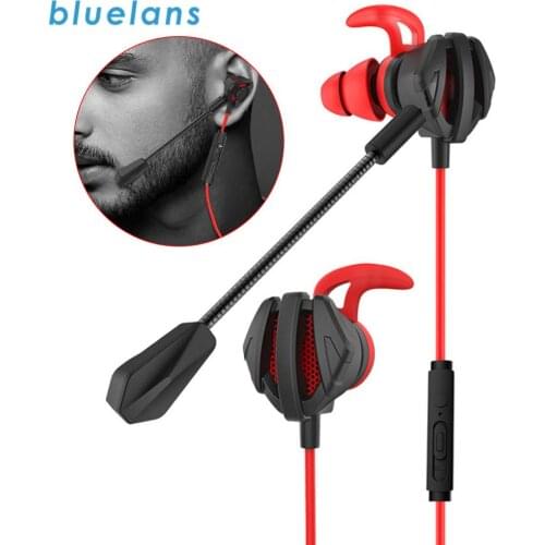 2020 New Dual-Dynamic Active noise reduction In-Ear Wired Earphones Gaming Headsets with Dual HD Noise reduction Microphone