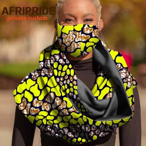 New Fashion Cashmere Scarf Winter Warm Soft Scarves African 2 Piece Set for Men Women Unisex Outdoor Match Print Mask A2128002
