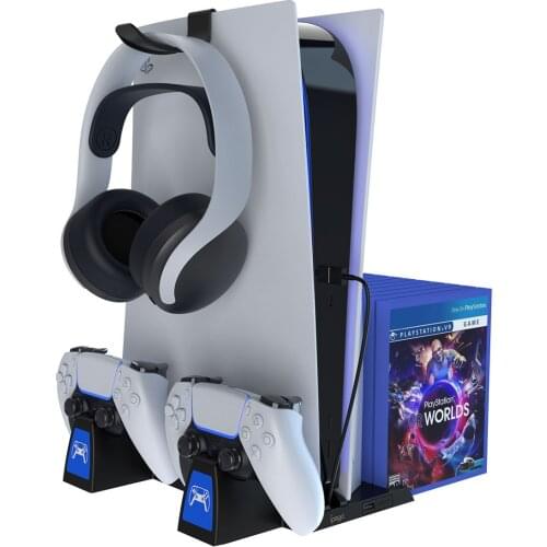 Stand For Sony PS5 Play Station Playstation PS 5 Game Console Dualsense Charger Control Controller CD Holder Support Accessories