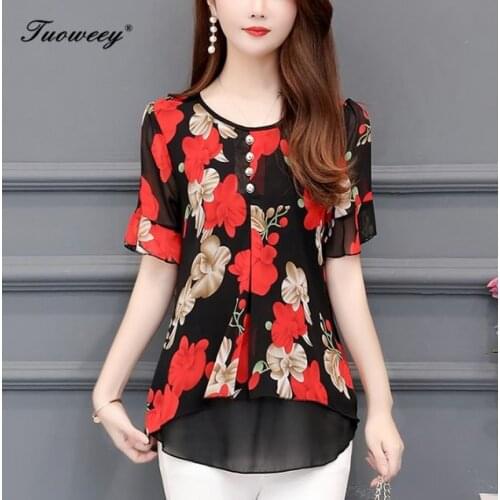 Tuoweey Womens Chiffon Blouses