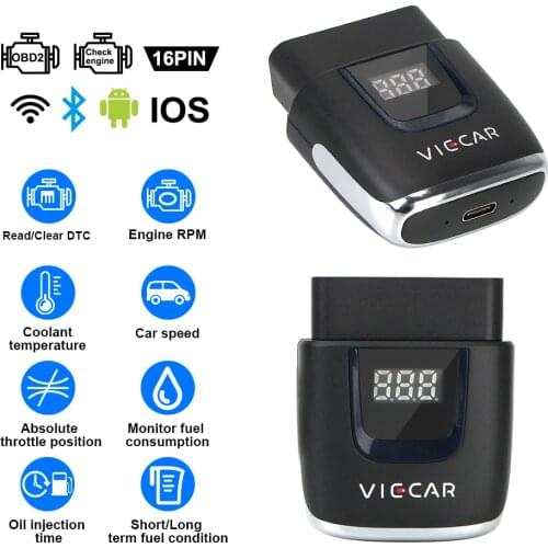 For Android/IOS ELM 327 USB Scanner Mini OBD II Type-C Bluetooth 4.0 Viecar ODB2 Car Diagnostic Auto Tool Auto Repair Tools