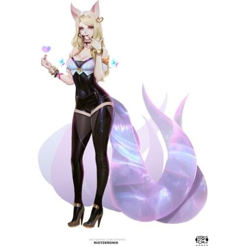 League of Legends KDA Ahri the Nine-Tailed Fox LOL Cartoon Graphics Vinyl Decals for Laptop Auto Car Stickers Motorcycle Phone