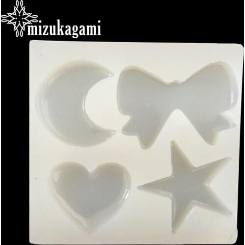 UV Resin Jewelry Liquid Silicone Mold Cute Star Moon Heart Bowknot Resin Molds For DIY Necklace Pendant Charms Making Jewelry