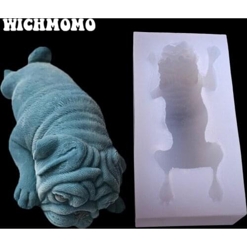 2019 New Fashion 1PCS Shar Pei Pendant Craft DIY UV Resin Liquid Silicone Molds for Earring Necklace Decorations Making Jewelry