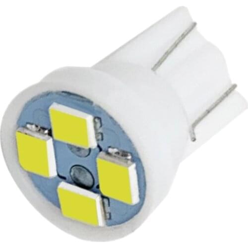 10PCS Car Dome Led T10 3528 1210 4SMD White Auto Wedge Tail Lamp Car Signal Led 194 168 W5W DC 12V External Reading Blub