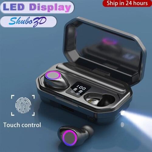 2000mAh Wireless Headphones Touch Control Bluetooth 5.0 Earphones Earbuds TWS Sport Headset Noise Cancel LED Display Waterproof