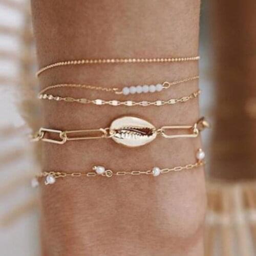 2019 pearl Ankle Chain Pineapple Pendant Anklet Beaded Summer Beach Foot gold Jewelry Fashion Style Anklets for Women