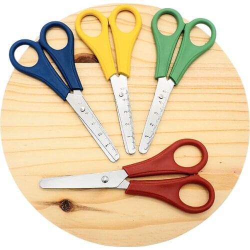 5 inch student scissors DIY hand scissors children scissors ruler scale scissors office paper cutter
