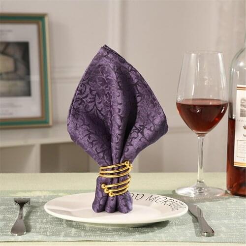 6PCS/Metal six beads chain gold and silver napkin ring desktop decoration for family gatherings, receptions, hotel festivals