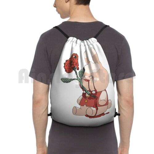 Bunny The Promised Neverland Backpack Drawstring Bags Gym Bag Waterproof The Promised Neverland Anime Manga Yakusoku No