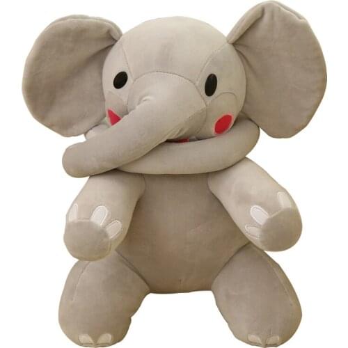 Pop Long Nose Elephantc Cartoon Soft Elephant Plush Toy Hug Pillow Baby Sleeping Doll Birthday Gift 24inch 60cm DY50614